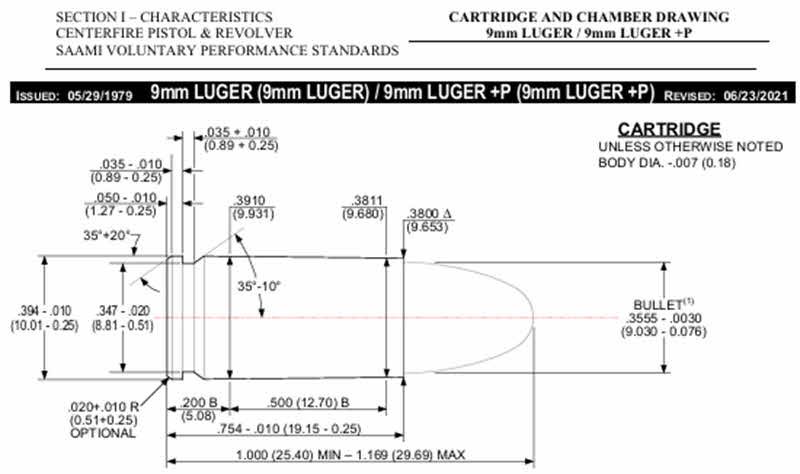 9mm Luger SAMMI Specifications